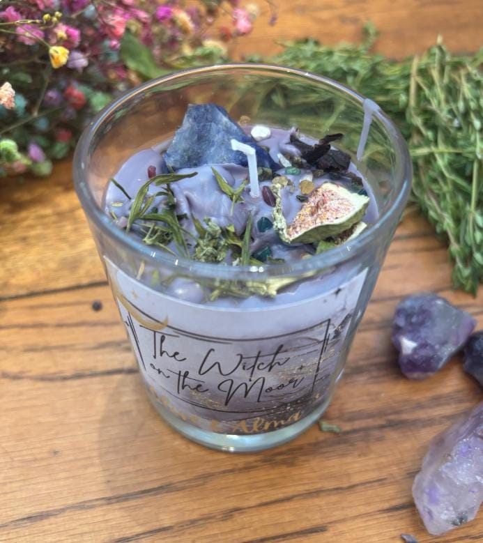 Manifestation candle WOODEN WICK Soy Container Candle, Candles, crystal, Candle Gift Idea, Wicken, Special Occasion, Birthday Gift