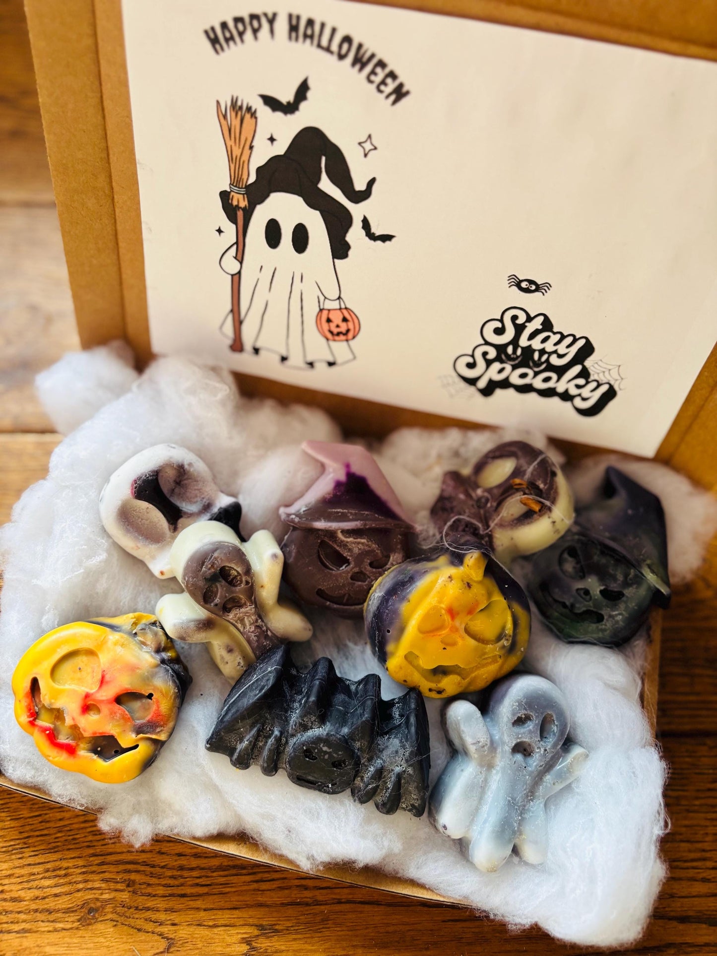 Pumpkin Spice Halloween Wax Melts: Ghost, Witch, Skull Shapes - Handmade