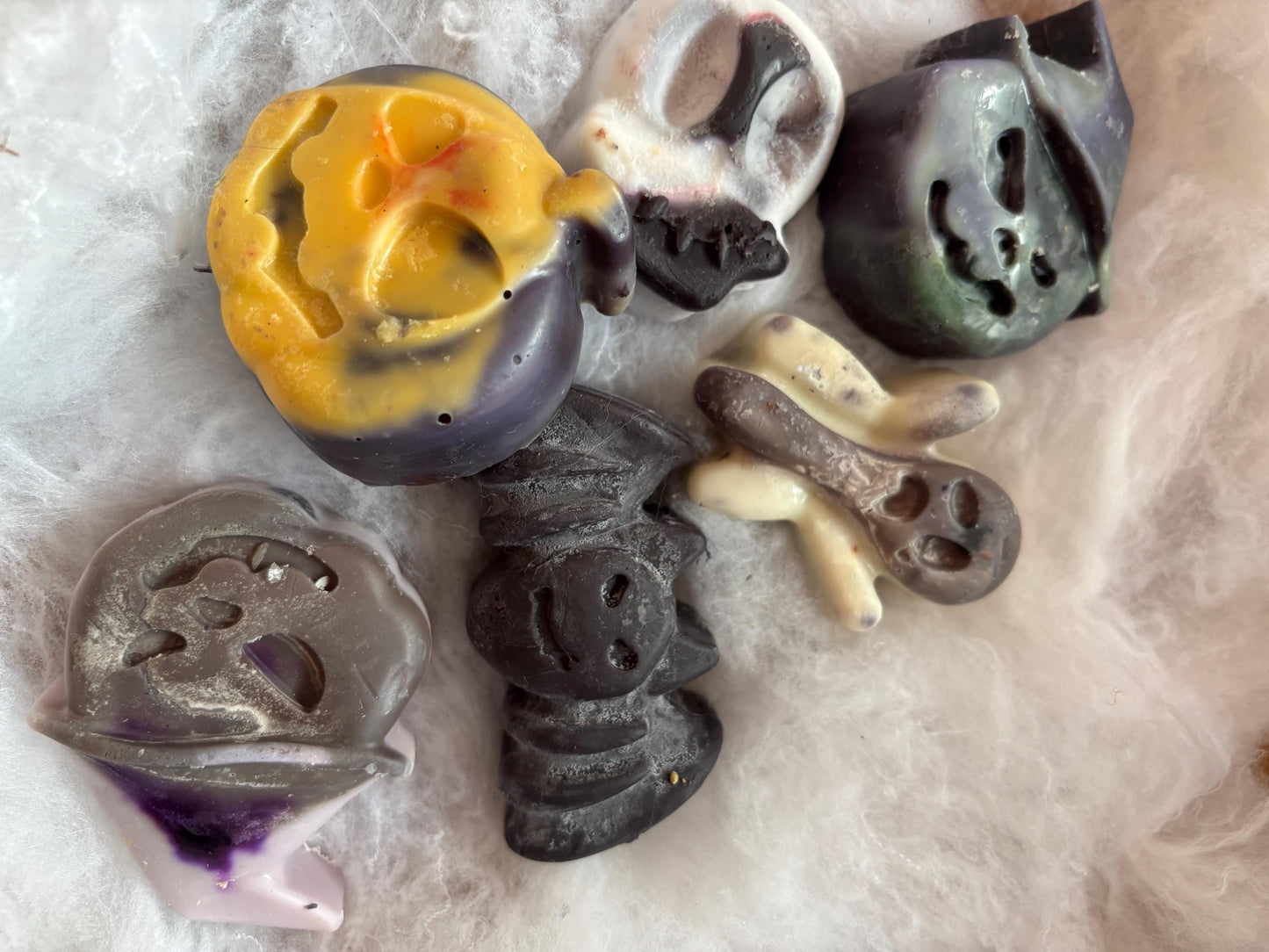 Pumpkin Spice Halloween Wax Melts: Ghost, Witch, Skull Shapes - Handmade