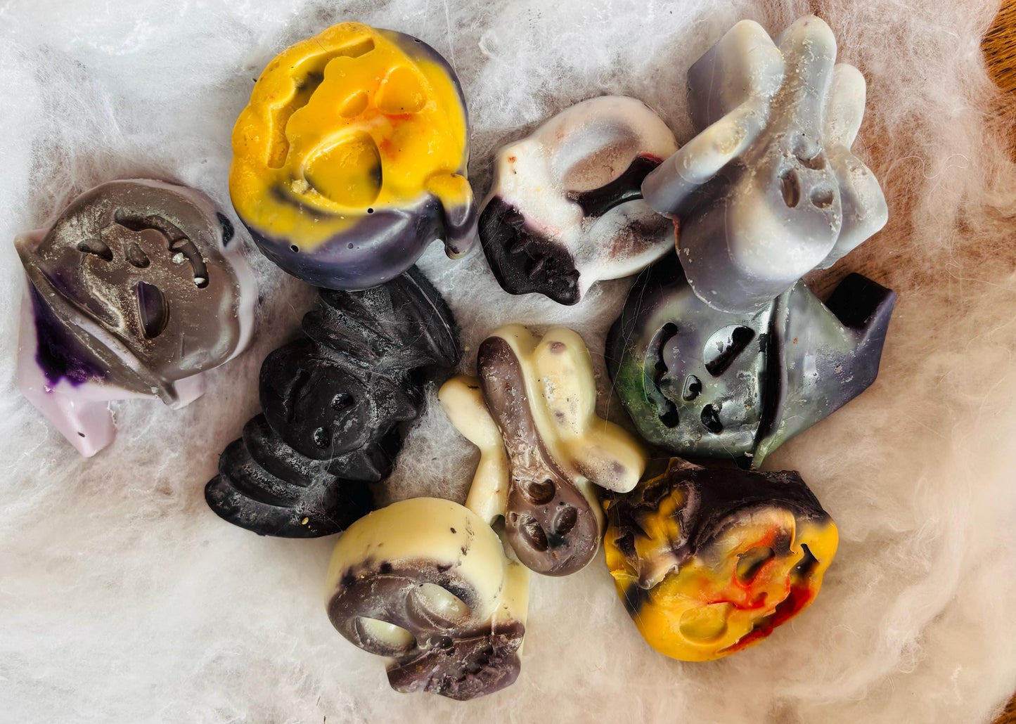 Pumpkin Spice Halloween Wax Melts: Ghost, Witch, Skull Shapes - Handmade