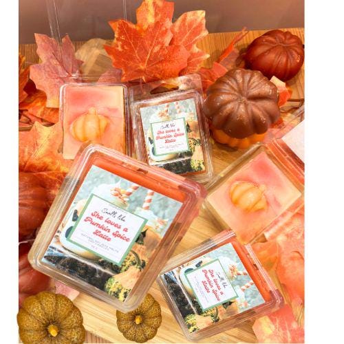 Pumpkin Spice Latte Wax Melt: Vegan Soy Wax, Strong Scent
