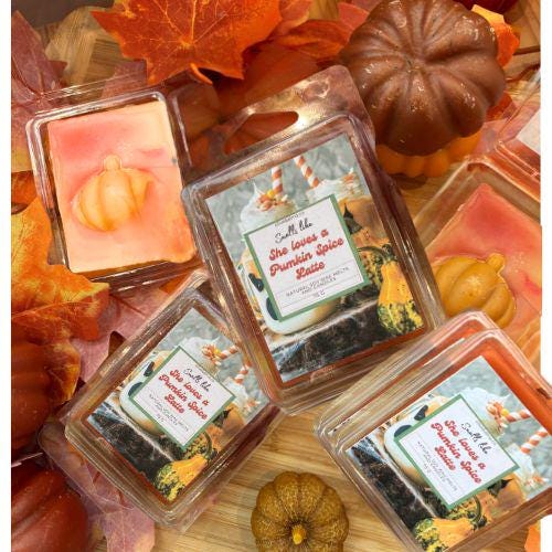 Pumpkin Spice Latte Wax Melt: Vegan Soy Wax, Strong Scent