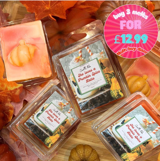 Pumpkin Spice Latte Wax Melt: Vegan Soy Wax, Strong Scent