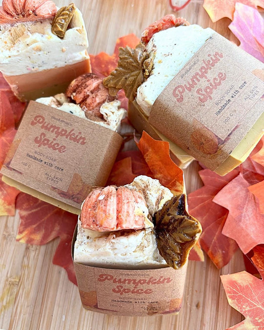 Pumpkin Spice Soap bar: Vegan Body Wash, Shampoo & Shave Soap, luxury gift