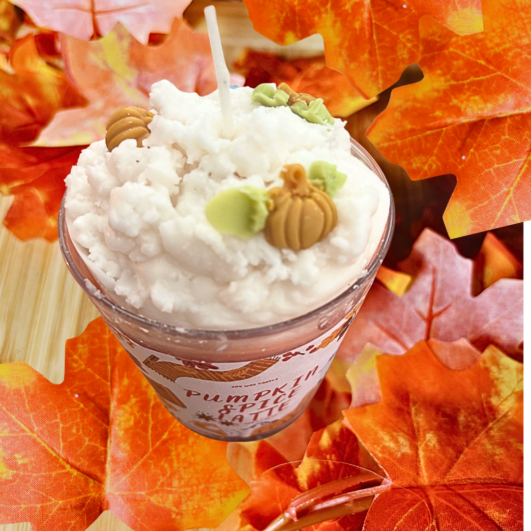 Pumpkin Spice Latte Soy Wax Candle: Autumn Coffee Scent