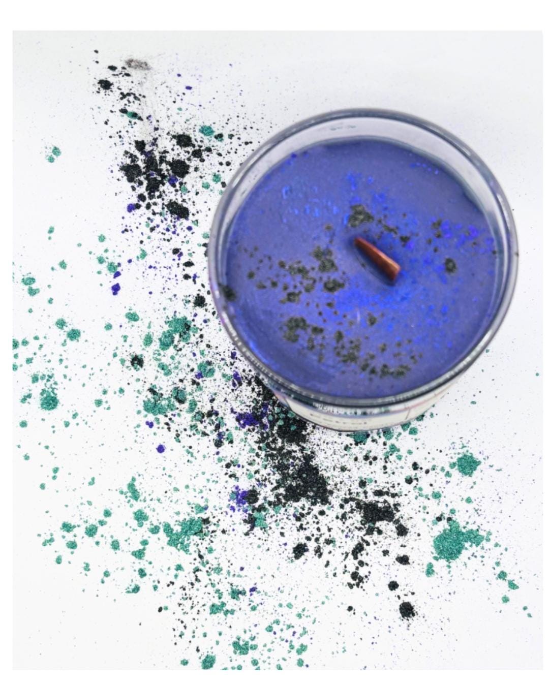 Container candle 'Petrol' scent with metal  lid ,boh, apothecary style, natural, customised gift, unique gift