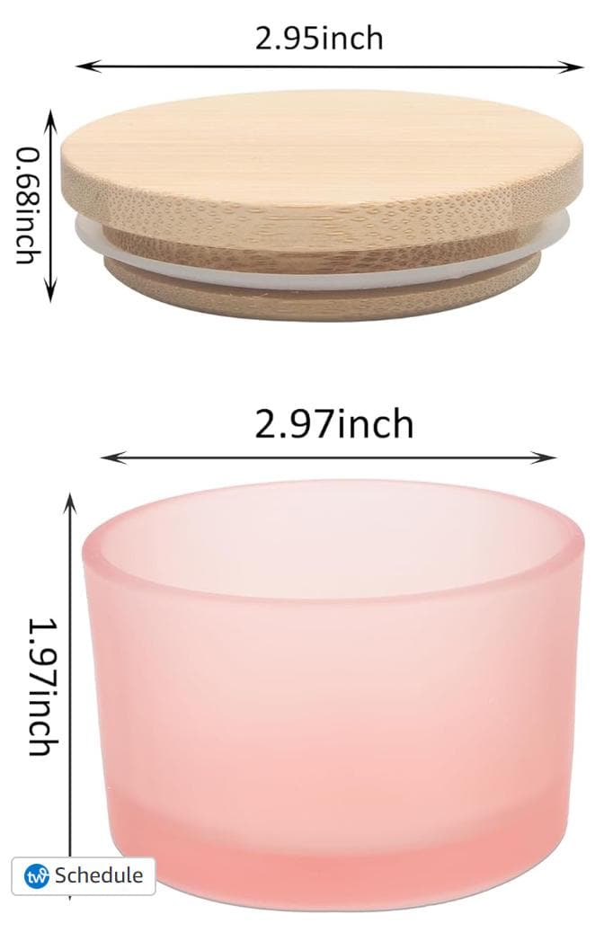 Container candle cherry ameretto scent with bamboo lid , boho, gift, apothecary style, natural, free customisation, fast delivery.