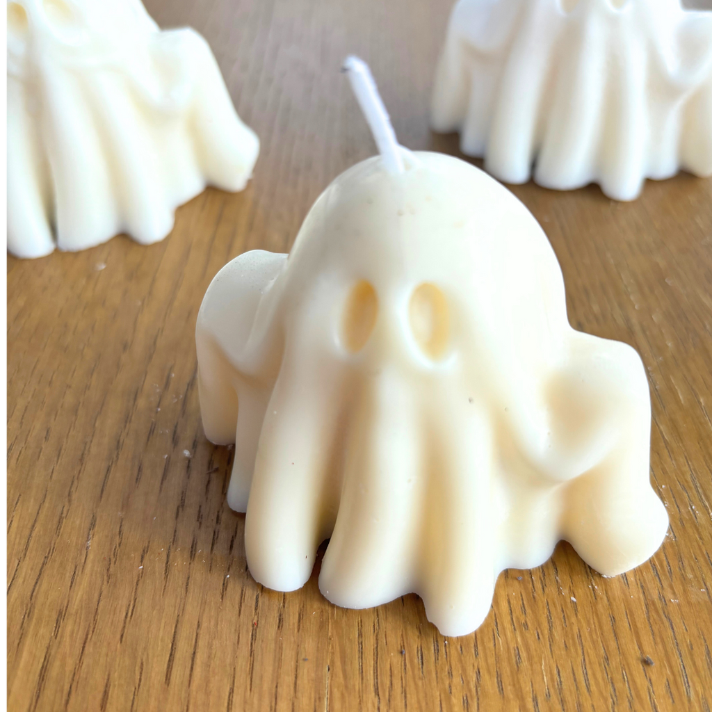 3 x cute ghost candles, various scents, Autumn Decoration | Fall halloween candle
