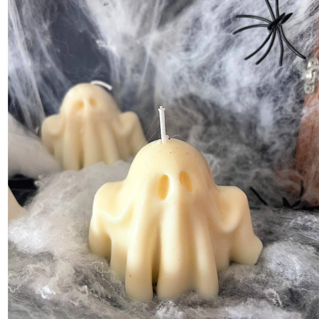 3 x cute ghost candles, various scents, Autumn Decoration | Fall halloween candle