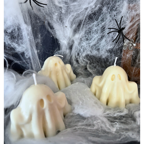 3 x cute ghost candles, various scents, Autumn Decoration | Fall halloween candle