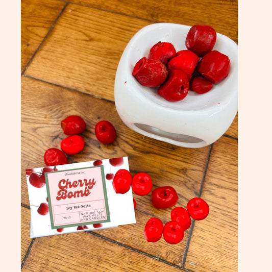 Cherry Wax Melts: Highly Fragranced Soy Wax, Botanical Accents