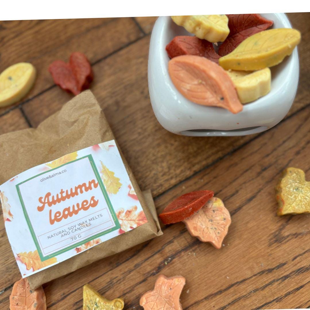 9 wax melt leaves-highly scented/autumn/fall/Halloween wax melts