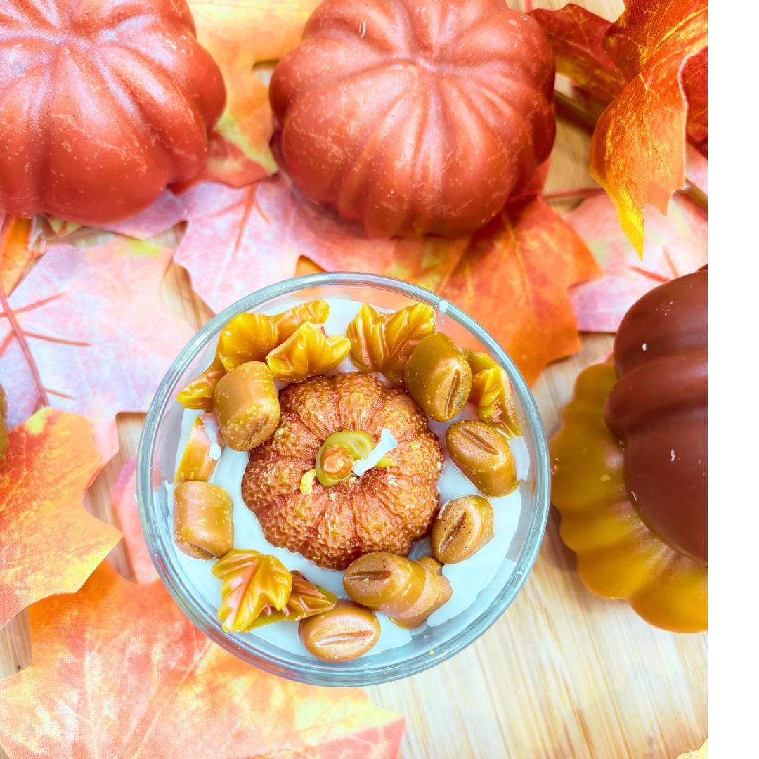 Hello Pumpkin Container candle with bamboo lid , Halloween candle, personalised, quirky gift, autumn scent,  candle jar