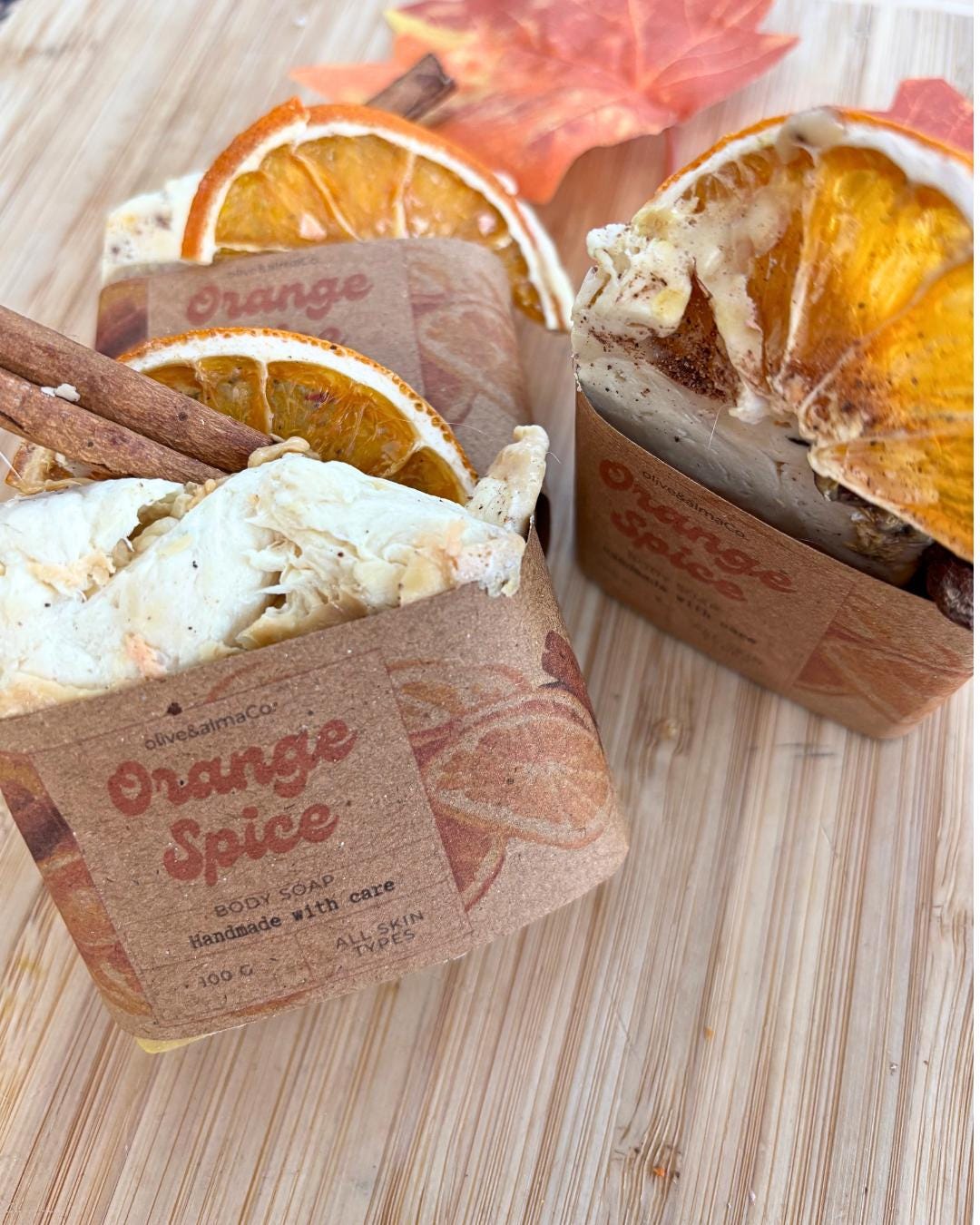 Orange Spice Soap bar: Vegan Body Wash, Shampoo & Shave Soap, luxury gift