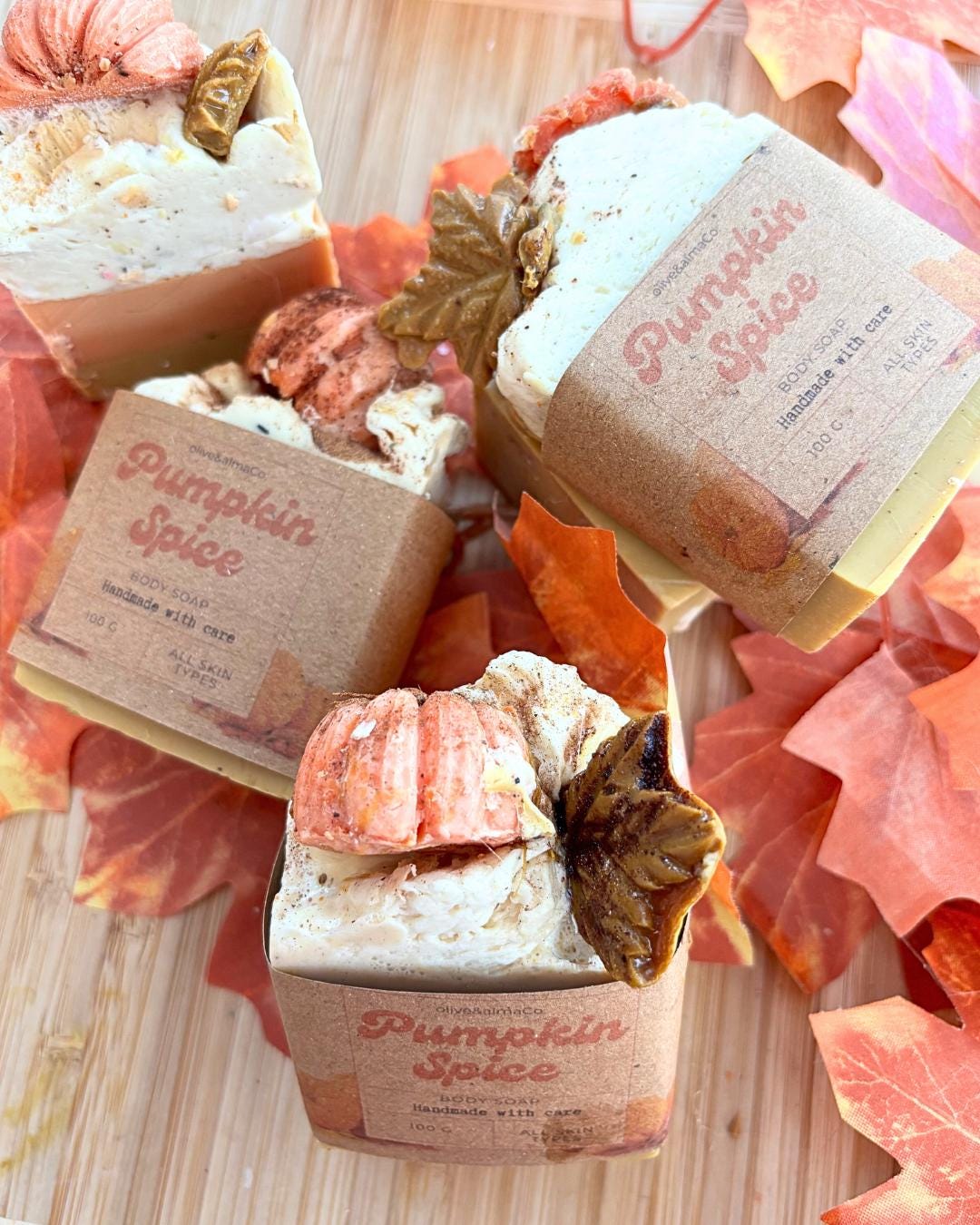 Pumpkin Spice Soap bar: Vegan Body Wash, Shampoo & Shave Soap, luxury gift