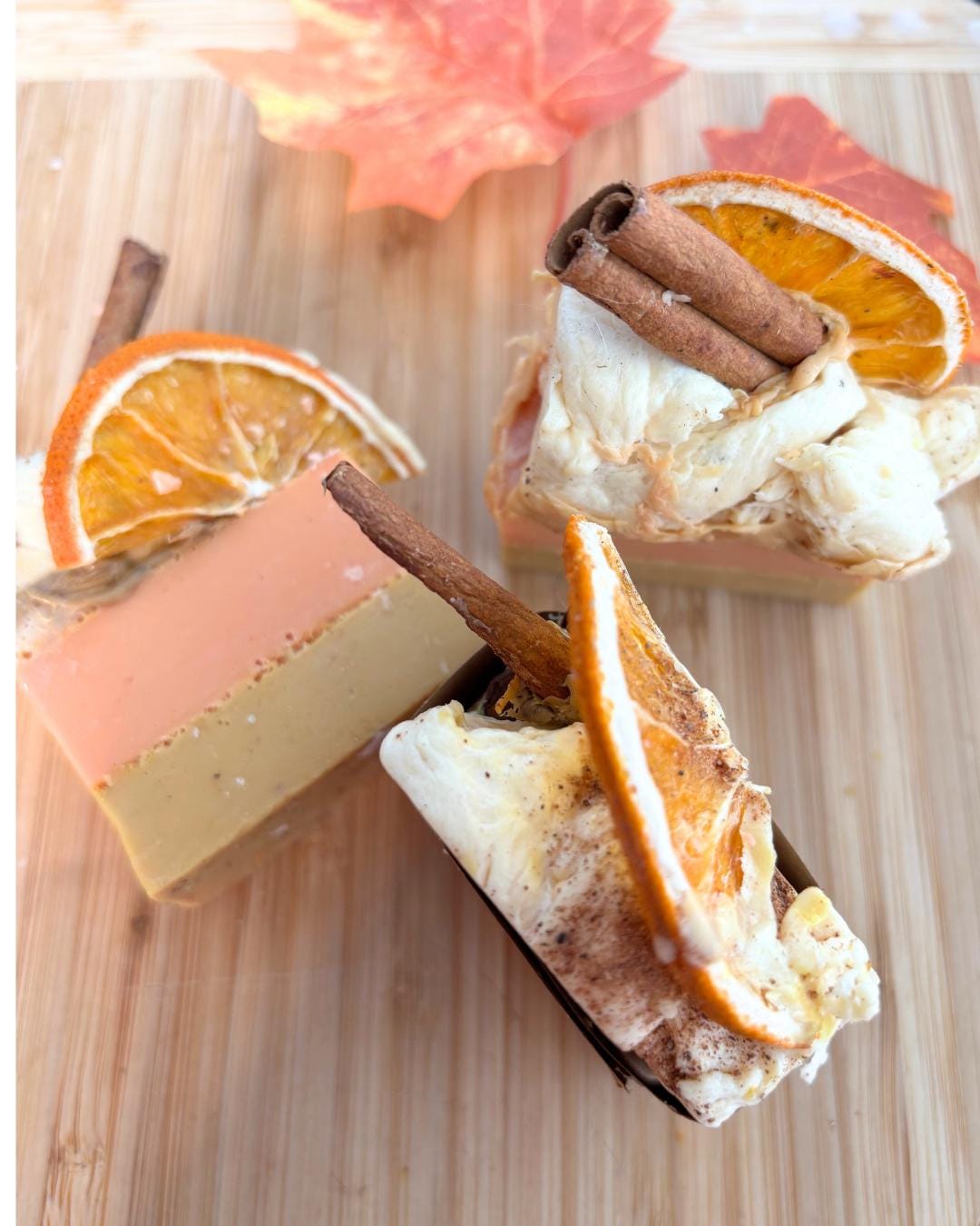 Orange Spice Soap bar: Vegan Body Wash, Shampoo & Shave Soap, luxury gift