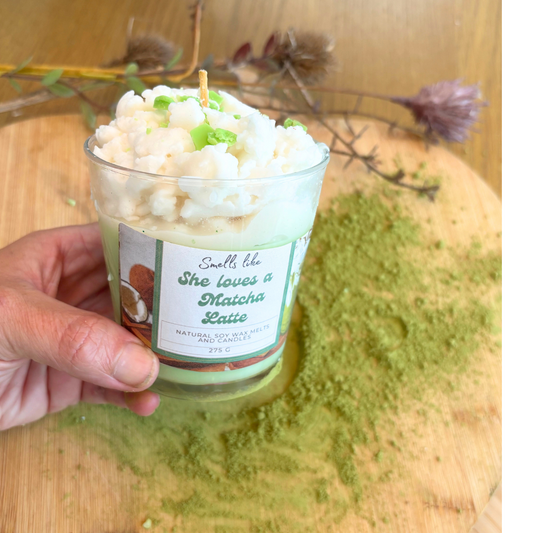 Matcha Latte Candle / Matcha Candle / Matcha Lovers / Tea Candle / Drink Candle / Beautiful Candle / Unique Candle