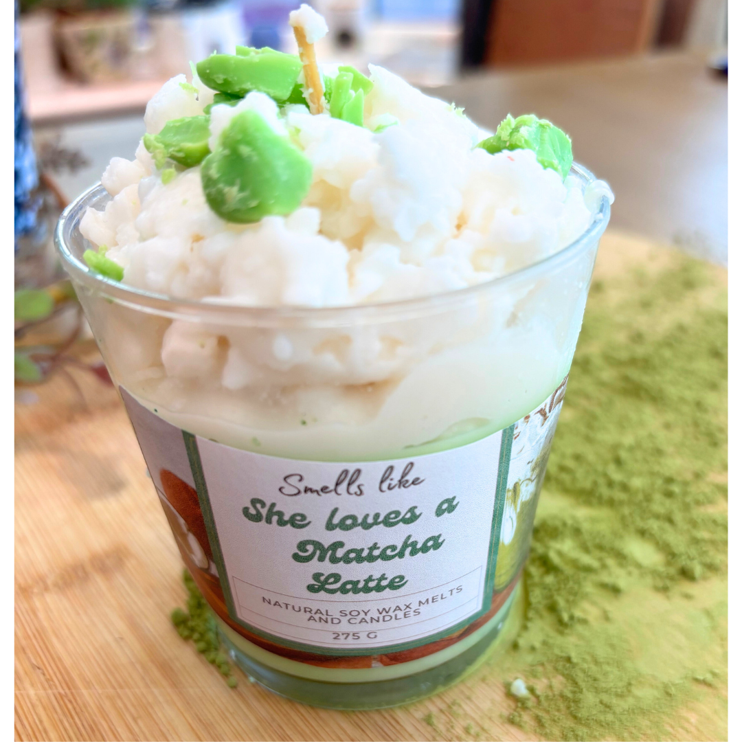 Matcha Latte Candle / Matcha Candle / Matcha Lovers / Tea Candle / Drink Candle / Beautiful Candle / Unique Candle